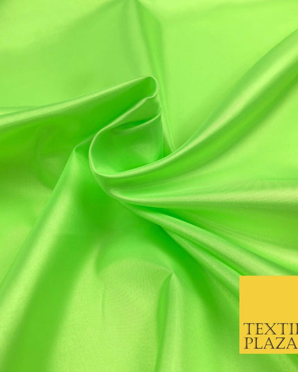 NEON GREEN Japanese Deluxe Silky Habutae Habotai Fabric Light Lining 45" 1473