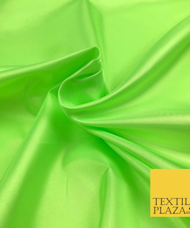 NEON GREEN Japanese Deluxe Silky Habutae Habotai Fabric Light Lining 45" 1473