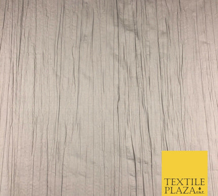 STONE Creased Crinkle Cotton Fabric Material - Crushed Craft Dress 55" 923