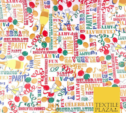 WHITE Party Celebration Balloons PVC VINYL Tablecloth Oilcloth Wipe Clean 1263