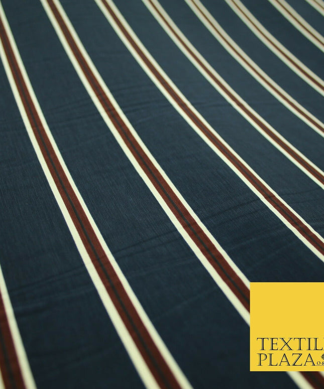 Various Striped Lines Stripe Linear Bar Printed Crepe Polyester Dress Fabric 58"