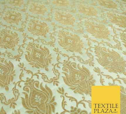 Luxury Florid Damask Ornamental Brocade Dress Fabric Waistcoat Ethnic Cushions