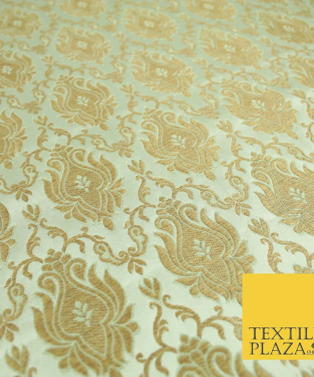 Luxury Florid Damask Ornamental Brocade Dress Fabric Waistcoat Ethnic Cushions