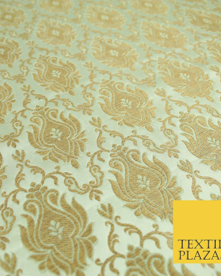 Luxury Florid Damask Ornamental Brocade Dress Fabric Waistcoat Ethnic Cushions