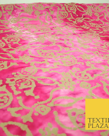 BATIK Tie Dye Bright Colours 100% Cotton Lawn Paisley Print Fashion Fabric Craft