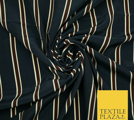 Various Striped Lines Stripe Linear Bar Printed Crepe Polyester Dress Fabric 58"