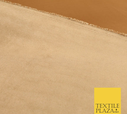 TAN BROWN Luxury Smooth Suede Backed Neoprene Fabric Material Scuba 150cm 1656