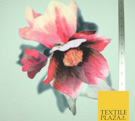 High Quality Large Iris Flower Floral Print Scuba Fabric Stretch Jersey 2829