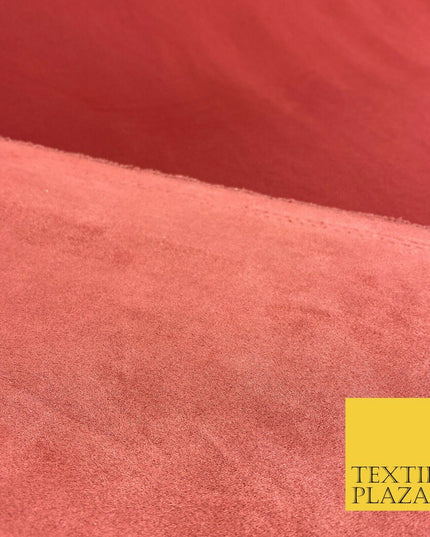 BRICK RED Luxury Smooth Suede Backed Neoprene Fabric Material Scuba 150cm 1657