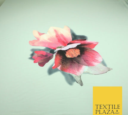 High Quality Large Iris Flower Floral Print Scuba Fabric Stretch Jersey 2829