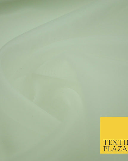 IVORY / WHITE Premium Plain Organza Fabric Dress Curtains 280cm EXTRA WIDE 2805