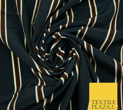 Various Striped Lines Stripe Linear Bar Printed Crepe Polyester Dress Fabric 58"
