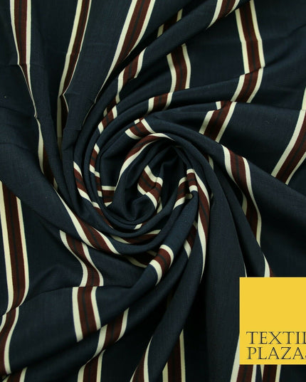 Various Striped Lines Stripe Linear Bar Printed Crepe Polyester Dress Fabric 58"