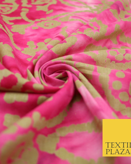 BATIK Tie Dye Bright Colours 100% Cotton Lawn Paisley Print Fashion Fabric Craft