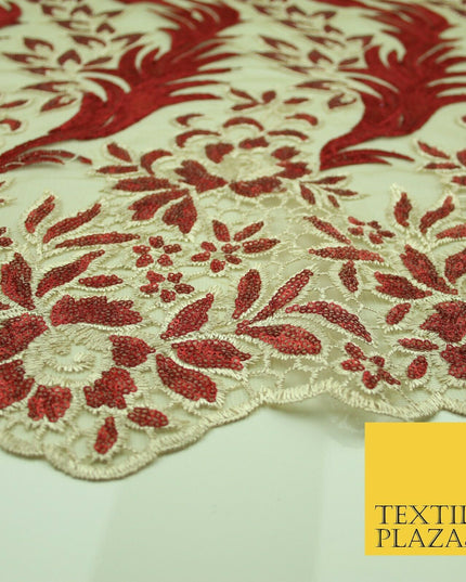 Shimmer Sequin Embroidered Net 5 YARDS AFRICAN LACE ASO EBI Wedding Dress Fabric