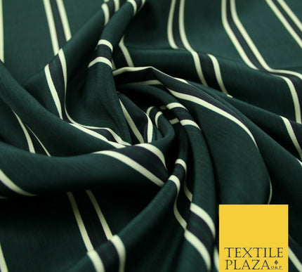Various Striped Lines Stripe Linear Bar Printed Crepe Polyester Dress Fabric 58"
