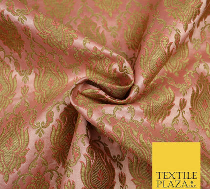 Luxury Florid Damask Ornamental Brocade Dress Fabric Waistcoat Ethnic Cushions