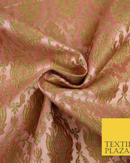 Luxury Florid Damask Ornamental Brocade Dress Fabric Waistcoat Ethnic Cushions
