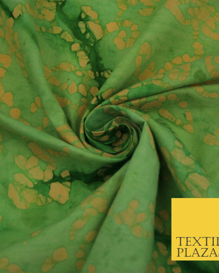BATIK Tie Dye Bright Colours 100% Cotton Lawn Paisley Print Fashion Fabric Craft