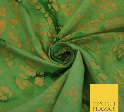 BATIK Tie Dye Bright Colours 100% Cotton Lawn Paisley Print Fashion Fabric Craft