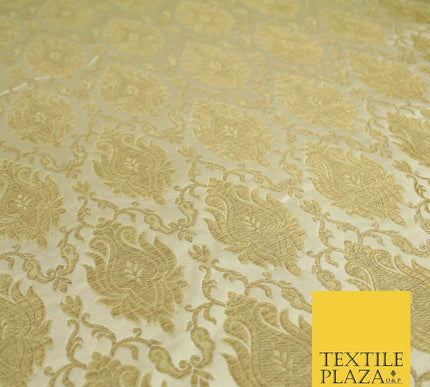 Luxury Florid Damask Ornamental Brocade Dress Fabric Waistcoat Ethnic Cushions