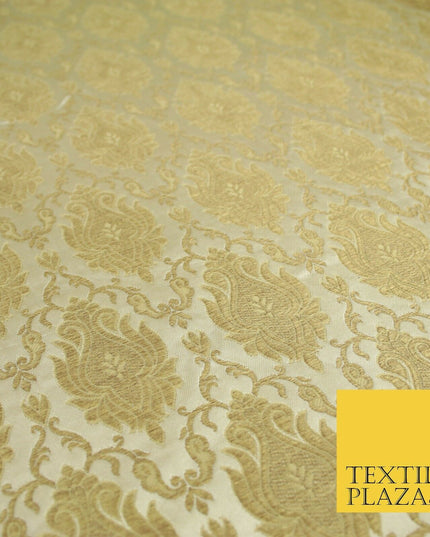 Luxury Florid Damask Ornamental Brocade Dress Fabric Waistcoat Ethnic Cushions