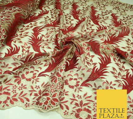 Shimmer Sequin Embroidered Net 5 YARDS AFRICAN LACE ASO EBI Wedding Dress Fabric