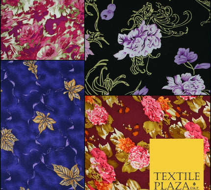 High Quality Floral Abstract Spun Rayon Viscose Dress Print Fabric Craft Summer