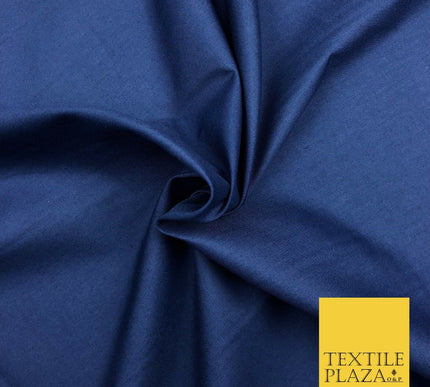 Premium NAVY Plain Solid Poly Cotton Fabric Many Colours Dress Craft - OA518
