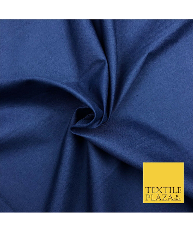 Premium NAVY Plain Solid Poly Cotton Fabric Many Colours Dress Craft - OA518