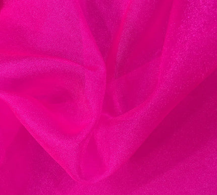 HOT PINK Premium Japanese Crystal Organza Bridal Wedding Veil Glitter QA174