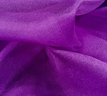 PURPLE Premium Japanese Crystal Organza Bridal Wedding Veil Glitter Fabric QA176