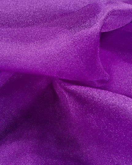 PURPLE Premium Japanese Crystal Organza Bridal Wedding Veil Glitter Fabric QA176