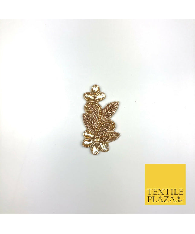 Small Diamonte Embellished Indian Applique Motif Patch Ethnic Zari (X48)