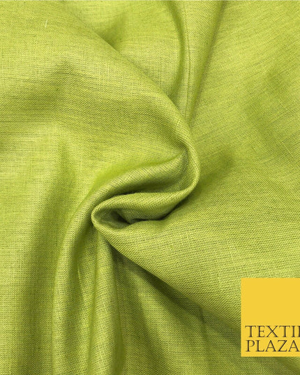 Green Luxury Plain Cotton Linen Fabric - 10 Colours Dress Craft - OG568