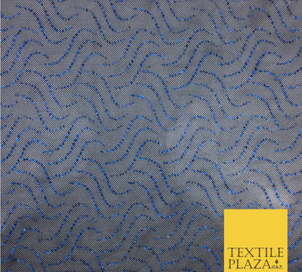 NAVY BLUE Soft Stretch Fine Power Mesh Net Glitter - Dance Dress Fabric 2323