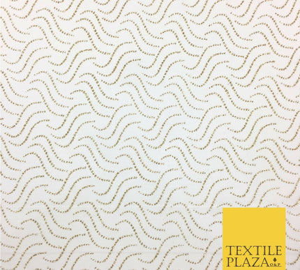 WHITE 4-WAY Soft Stretch Fine Power Mesh Net Glitter Dance Dress Fabric 2320