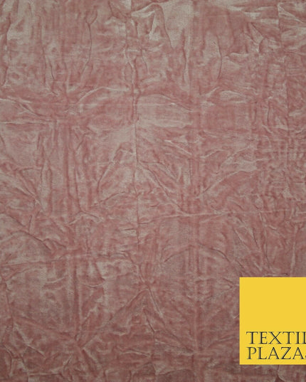 Dusty Pink Luxury Crushed Velvet Fabric Backdrop Cushions Curtains Stretch 2776