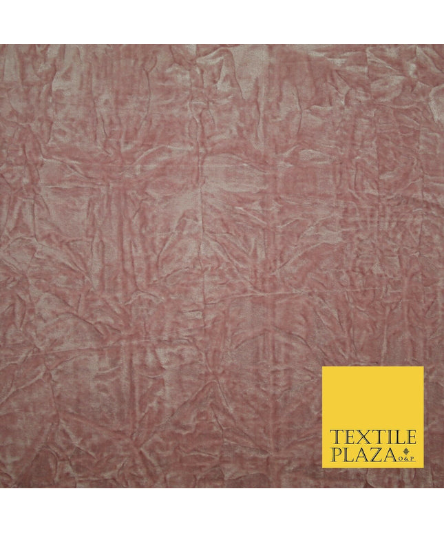 Dusty Pink Luxury Crushed Velvet Fabric Backdrop Cushions Curtains Stretch 2776