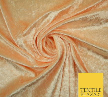 LIGHT PEACH Luxury Crushed Ice Velvet Fabric Backdrop Cushions Curtains 2775