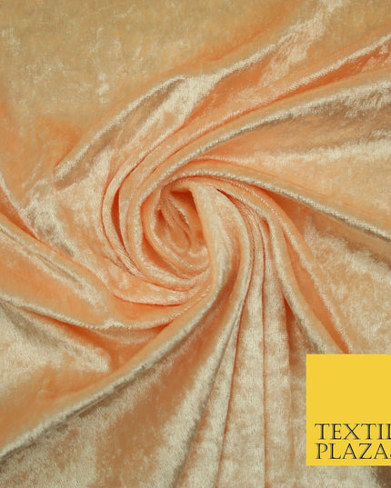 LIGHT PEACH Luxury Crushed Ice Velvet Fabric Backdrop Cushions Curtains 2775