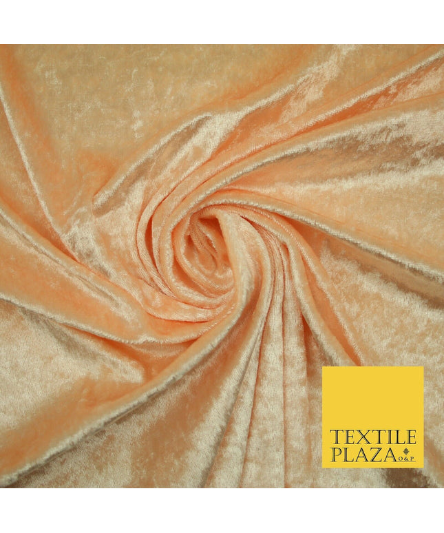 LIGHT PEACH Luxury Crushed Ice Velvet Fabric Backdrop Cushions Curtains 2775