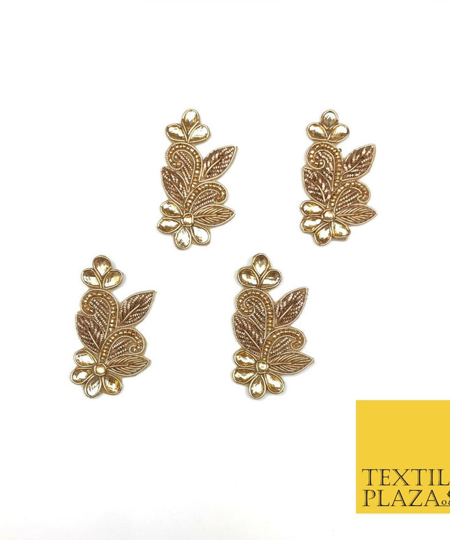 Small Diamonte Embellished Indian Applique Motif Patch Ethnic Zari (X48)