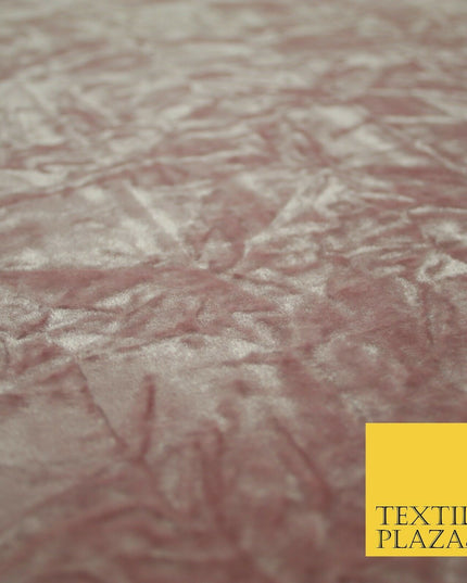 Dusty Pink Luxury Crushed Velvet Fabric Backdrop Cushions Curtains Stretch 2776