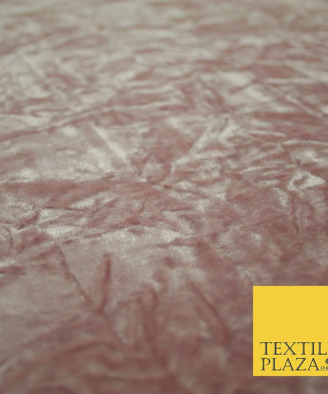 Dusty Pink Luxury Crushed Velvet Fabric Backdrop Cushions Curtains Stretch 2776