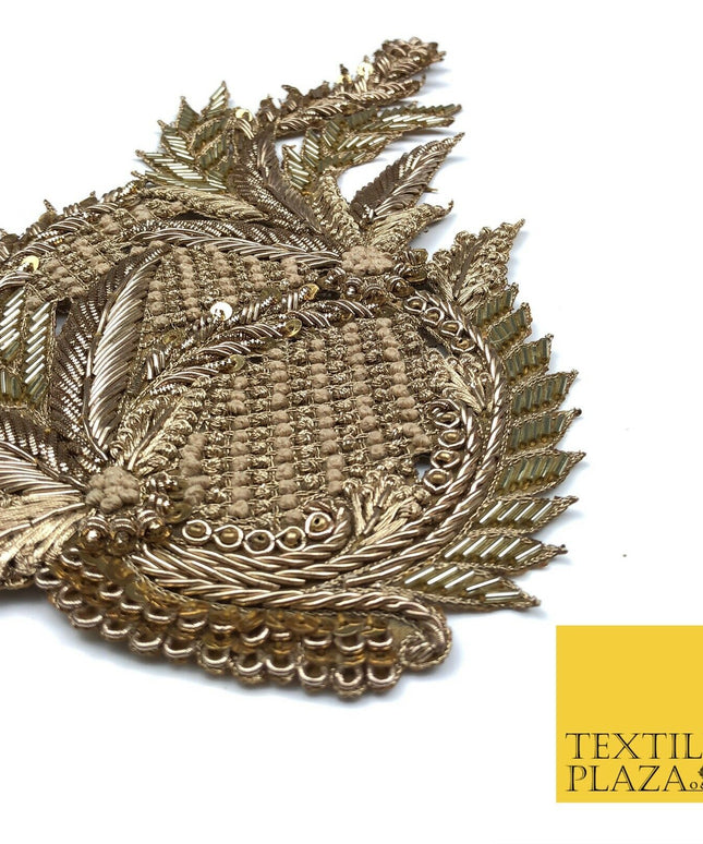 Fancy Spike Embellished Indian Applique Motif Sequin Patch Ethnic Zari (X46)