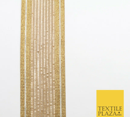 Large 3 Tone Gold Silver Metallic Woven Trimming Border Lace Ethnic Gota X239