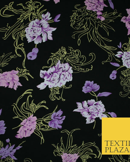 High Quality Floral Abstract Spun Rayon Viscose Dress Print Fabric Craft Summer