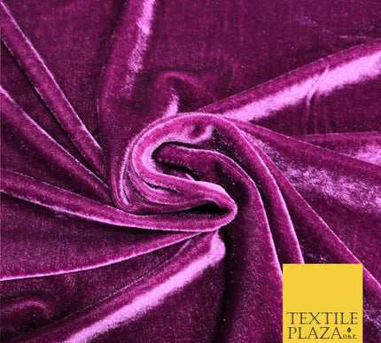 LUXURY Plum High Quality English Plain Velvet Fabric Fashion Dress 58" PD1042