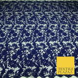 Floral Vine Embroidery Mesh Net 5 YARDS AFRICAN LACE ASO EBI Wedding Sari Fabric
